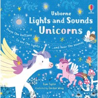 Carte cu sunete si luminite cu unicorni Lights and Sounds Unicorns Usborne