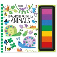 Carte de pictat cu degetelele Fingerprint Activities Animals