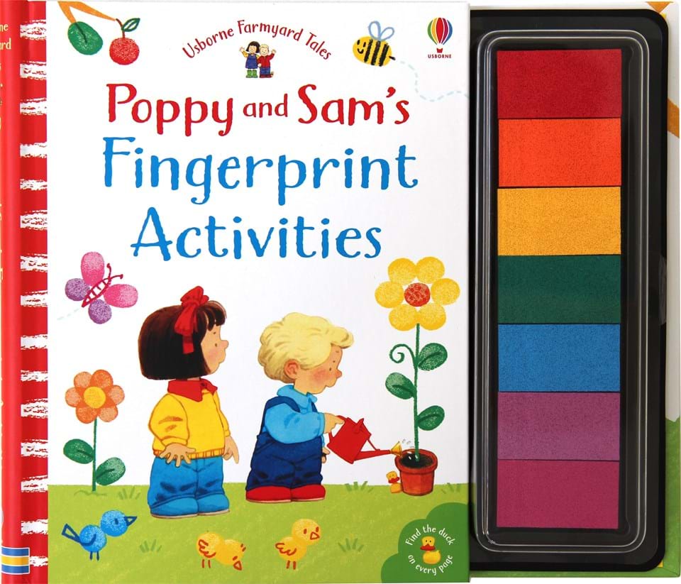 Carte de pictat cu degetelele Fingerprint Activities Poppy and Sam