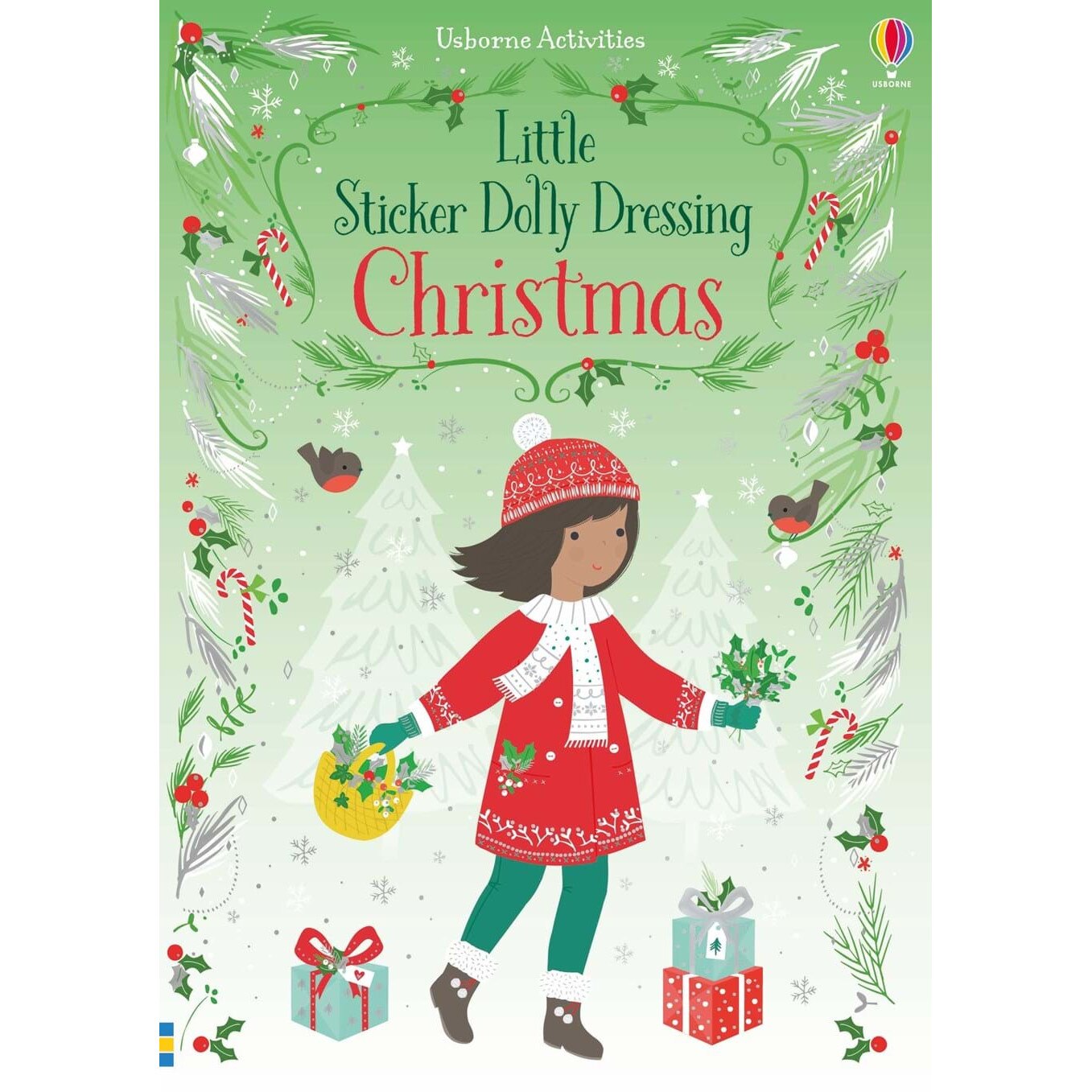 Carte cu stickere de Craciun Little Sticker Dolly Dressing Christmas